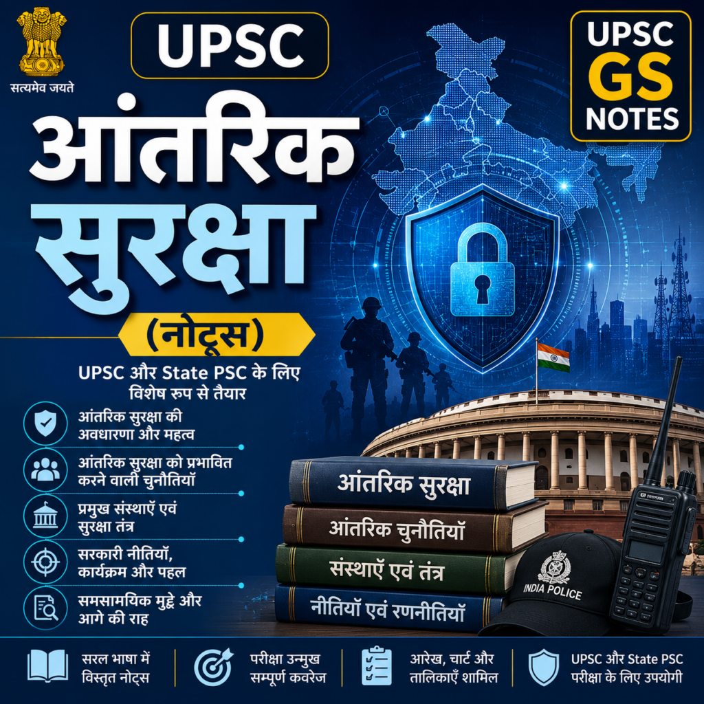 Internal Security Notes in Hindi for UPSC and State PSC | आंतरिक सुरक्षा नोट्स (हिंदी) पीडीएफ