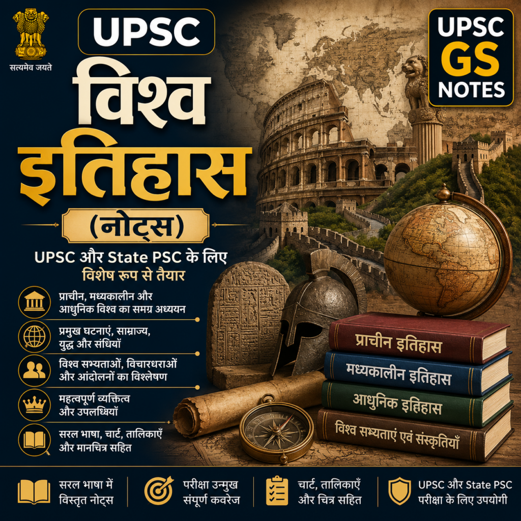 World History Notes for UPSC in Hindi | विश्व इतिहास नोट्स (हिंदी) पीडीएफ