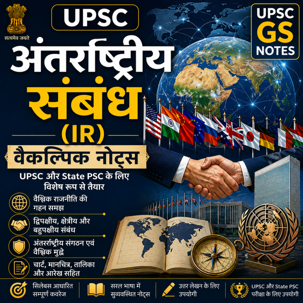 International Relations (IR) UPSC Notes in Hindi | अंतर्राष्ट्रीय संबंध नोट्स (हिंदी) पीडीएफ
