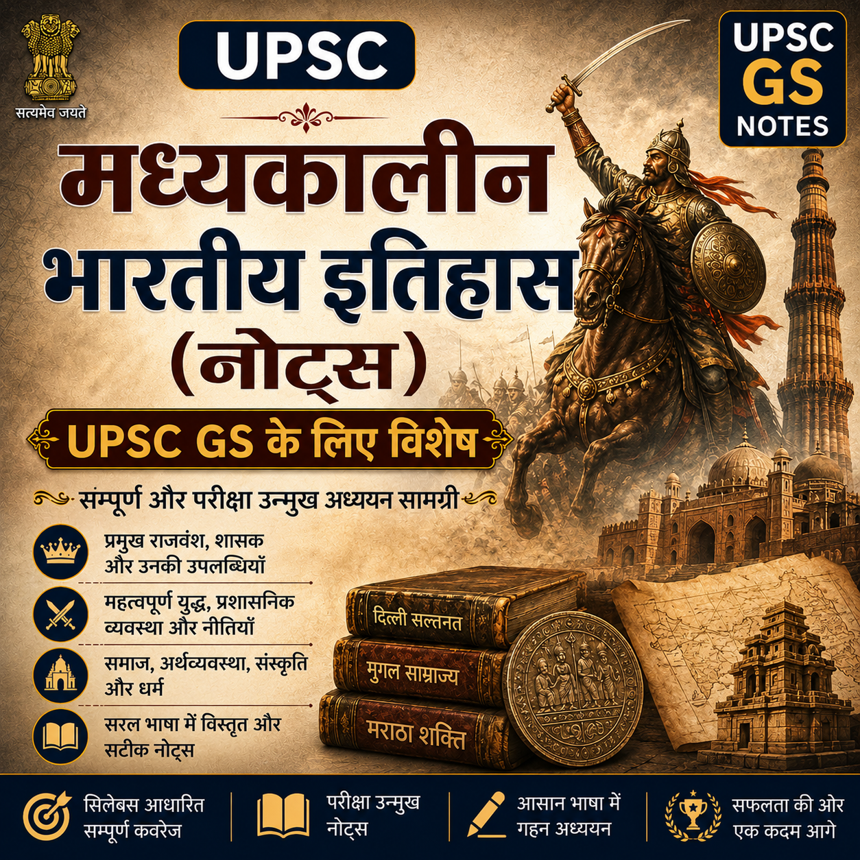 Medieval Indian History Notes in Hindi for UPSC | मध्यकालीन इतिहास ...